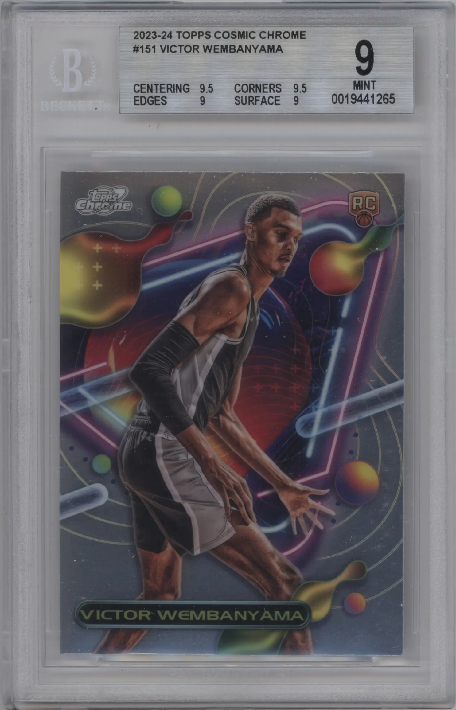 2023 Topps Chrome Cosmic Victor Wembanyama #151 BGS 9
