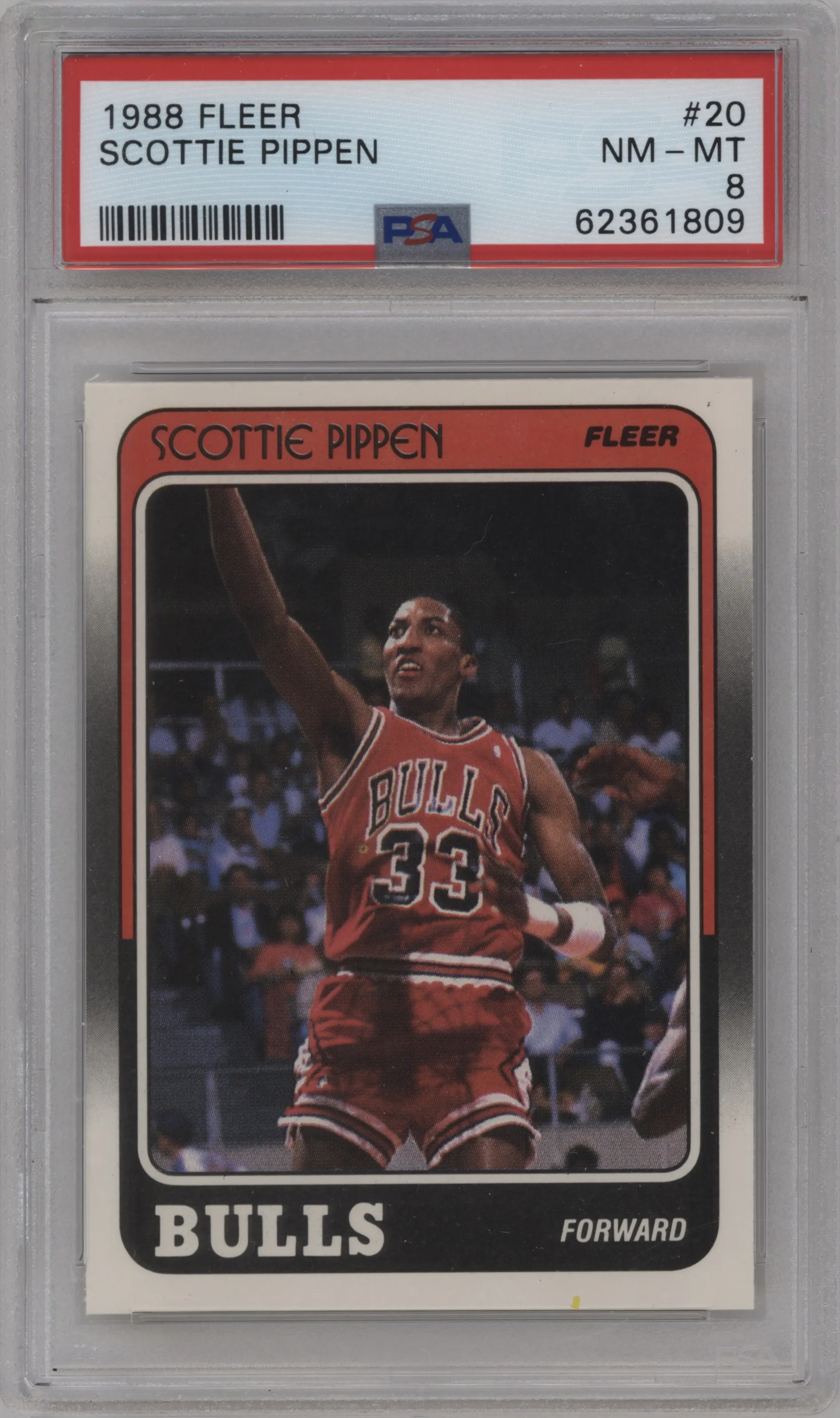 1988 Fleer Scottie Pippen PSA 8