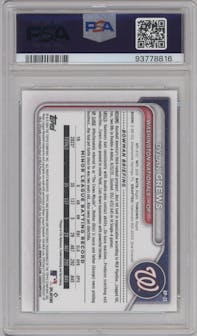 Dylan Crews from the 2024 Bowman set graded by PSA and given an overall grade of 10.
