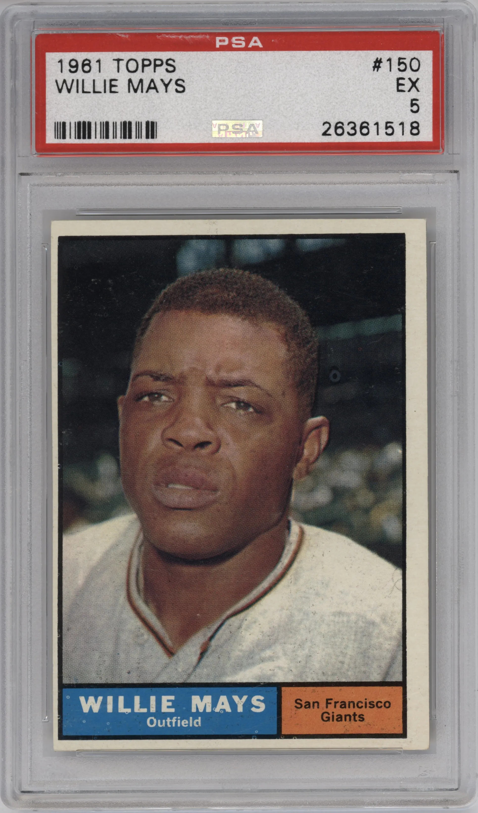 1961 Topps Willie Mays PSA 5