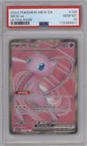 Mew ex from the 2023 Pokemon SV set graded by PSA and given an overall grade of 10.
