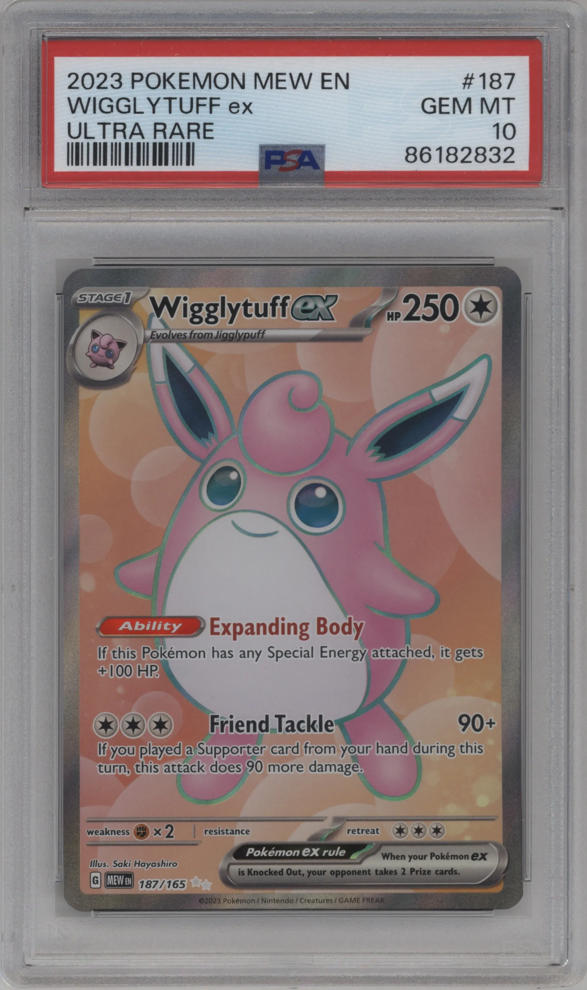 2023 Pokemon SV Wigglytuff ex #187 PSA 10