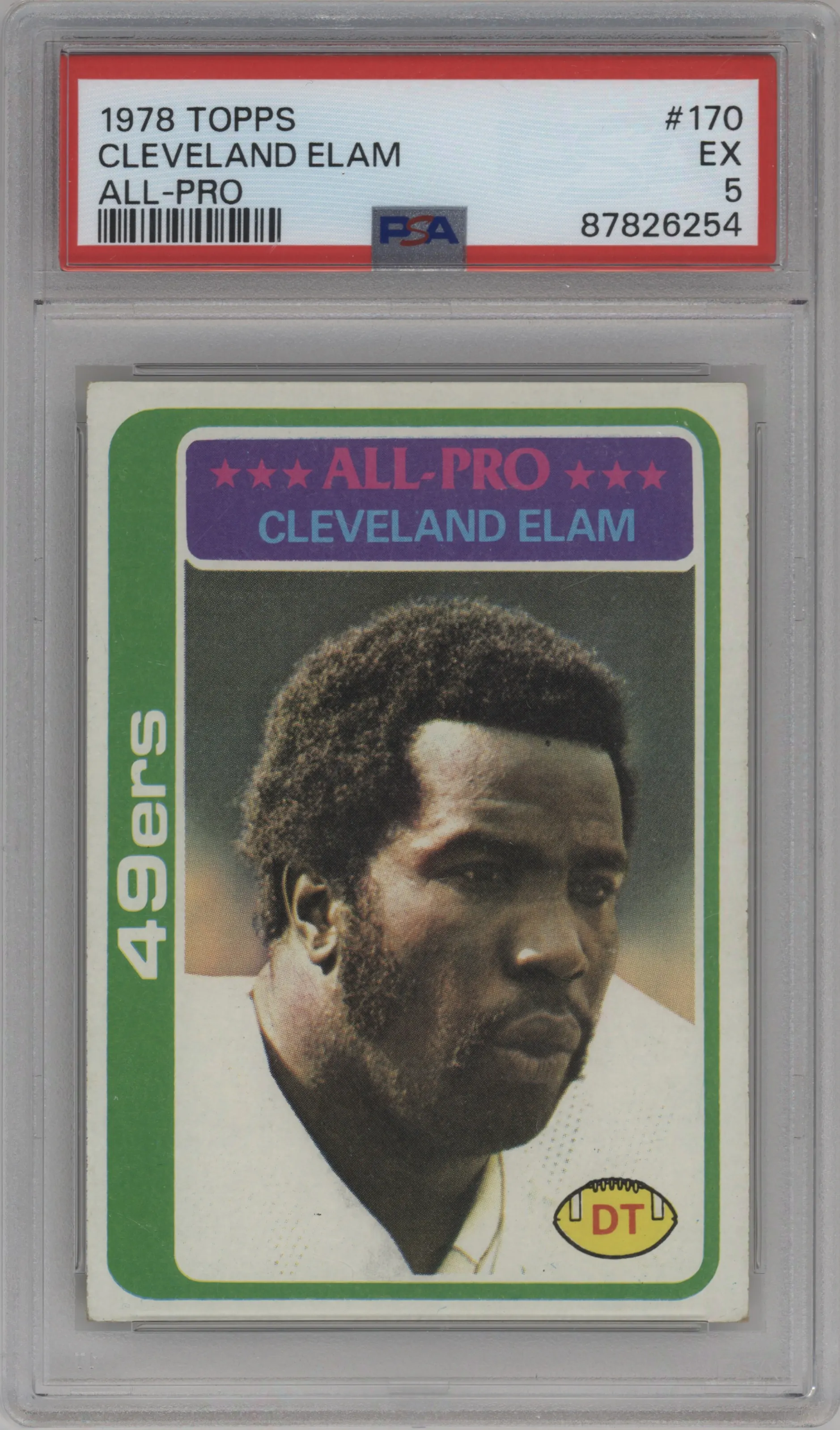 1978 Topps Cleveland Elam PSA 5