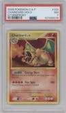 Charizard from the 2008 Pokemon D&P set graded by PSA and given an overall grade of 7.
