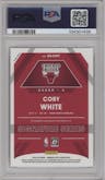Coby White from the 2019-20 Panini Donruss Optic set featuring a Purple parallel graded by PSA and given an overall grade of 10.