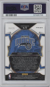 Paolo Banchero from the 2022-23 Panini Select set featuring a Tie-Dye parallel graded by PSA and given an overall grade of 10.