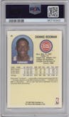 Dennis Rodman from the 1989-90 Hoops Superstars set graded by PSA and given an overall grade of 9.
