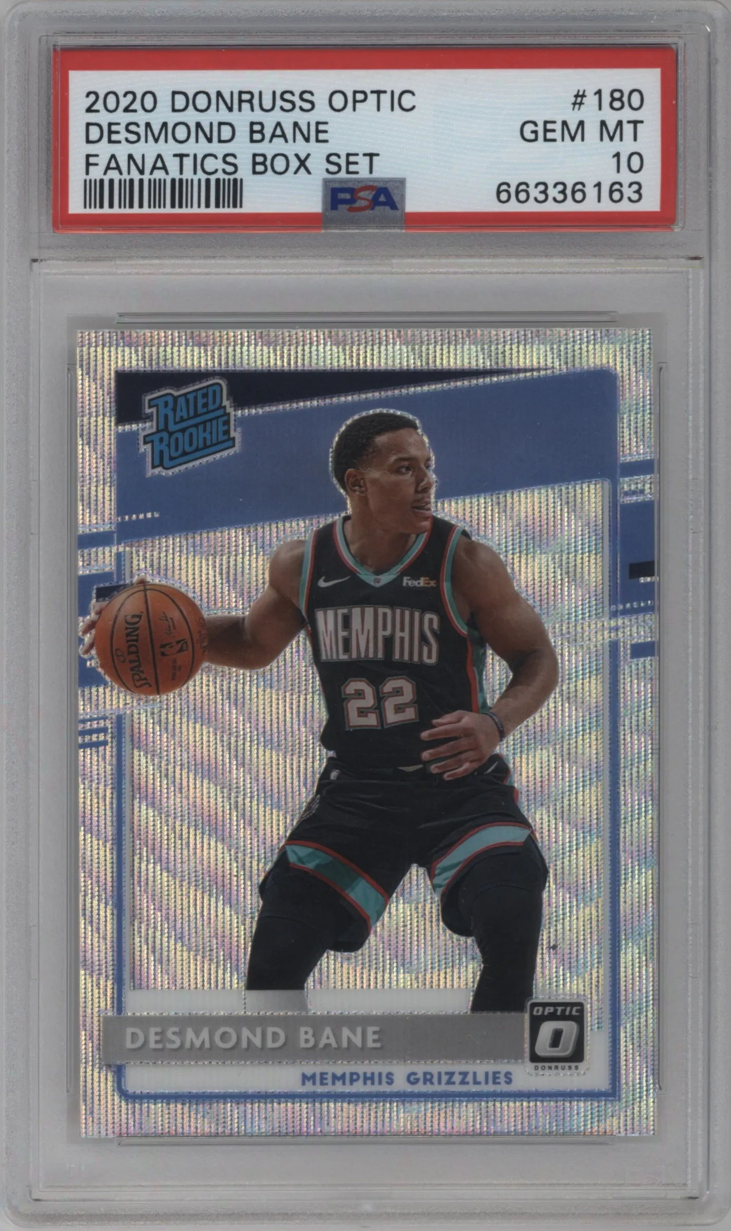 2020 Panini Donruss Optic Rated Rookie Desmond Bane Fanatics Box Set PSA 10