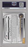 Jesus Made from the 2025 Bowman set featuring a Speckle Refractor parallel graded by PSA and given an overall grade of 10.