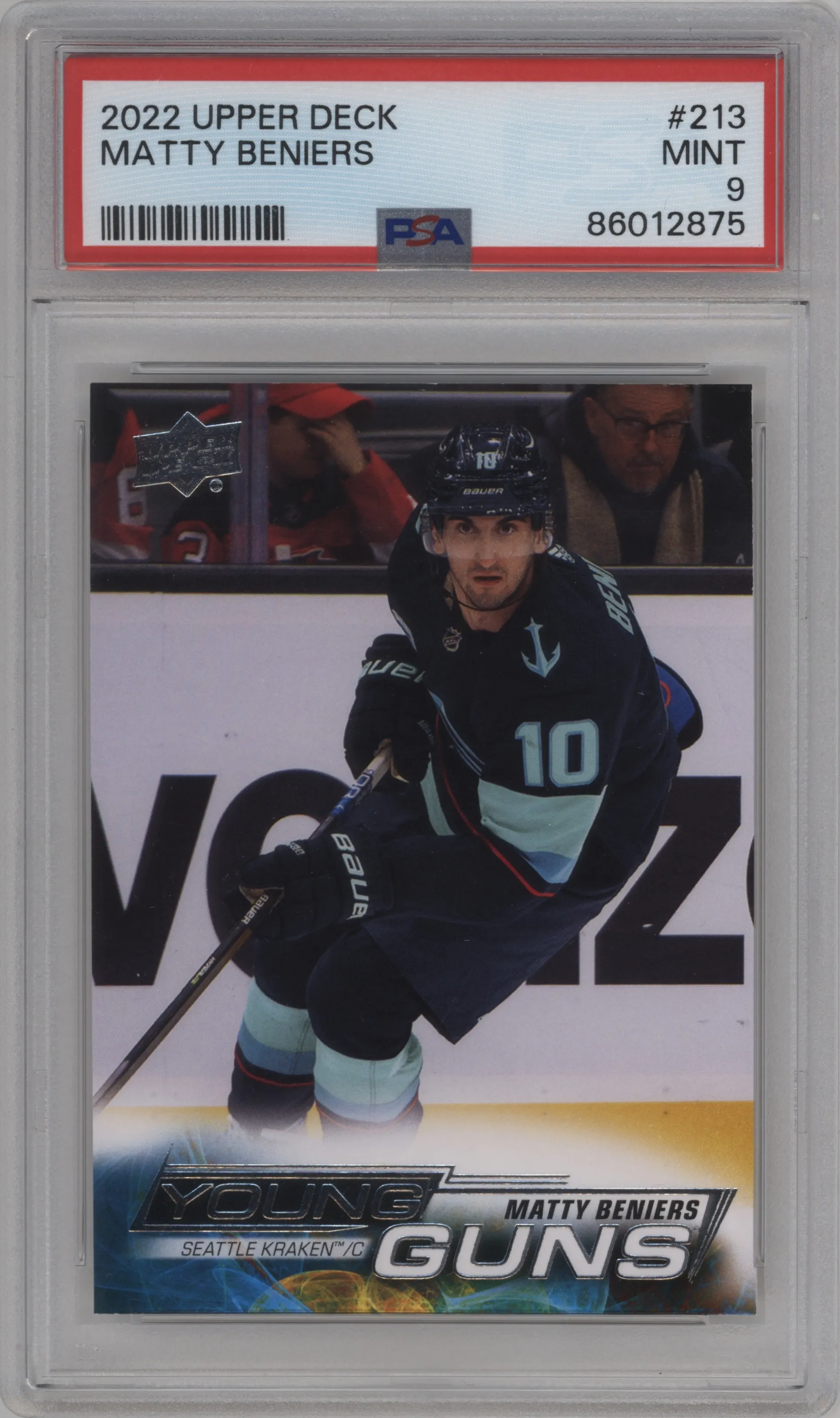 2022 Upper Deck Young Guns Matty Beniers #213 PSA 9