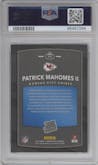 Patrick Mahomes II from the 2017 Panini Donruss Optic set graded by PSA and given an overall grade of 8.
