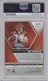 Joe Burrow from the 2020 Panini Mosaic set featuring a Pink Camo parallel graded by PSA and given an overall grade of 10.