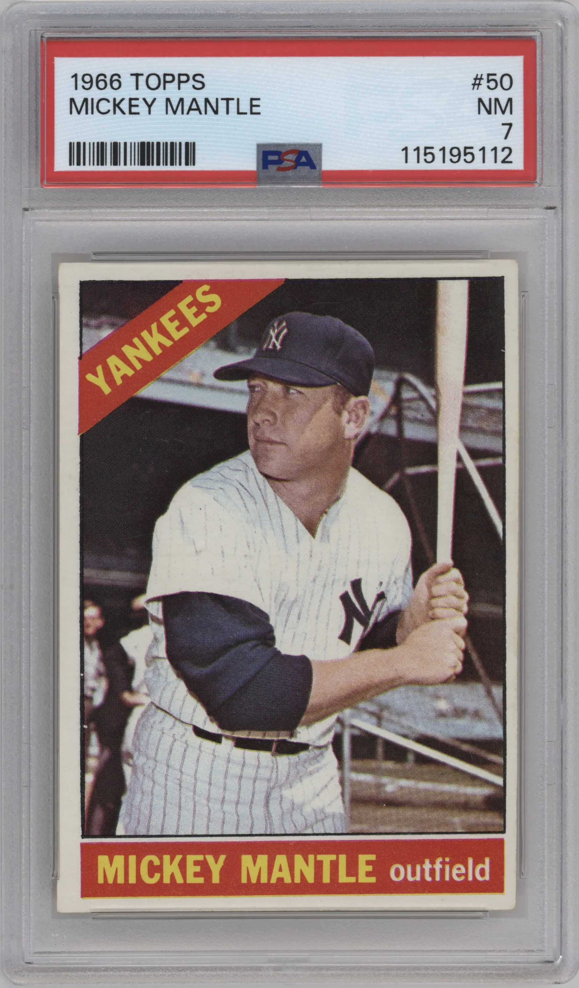1966 Topps Mickey Mantle #50 PSA 7