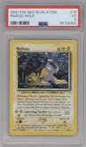 Raikou from the 2001 Pokemon Neo Genesis set graded by PSA and given an overall grade of 5.