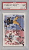 Giovanni Carmazzi/Tom Brady from the 2000 Skybox Dominion set graded by PSA and given an overall grade of 9.