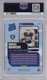 Brock Bowers from the 2024 Donruss set graded by PSA and given an overall grade of 10.