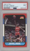 Michael Jordan from the 1996-97 Fleer Ultra set graded by PSA and given an overall grade of 9.