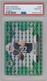Brock Bowers from the 2024 Panini Mosaic set featuring a Green Mosaic parallel graded by PSA and given an overall grade of 10.