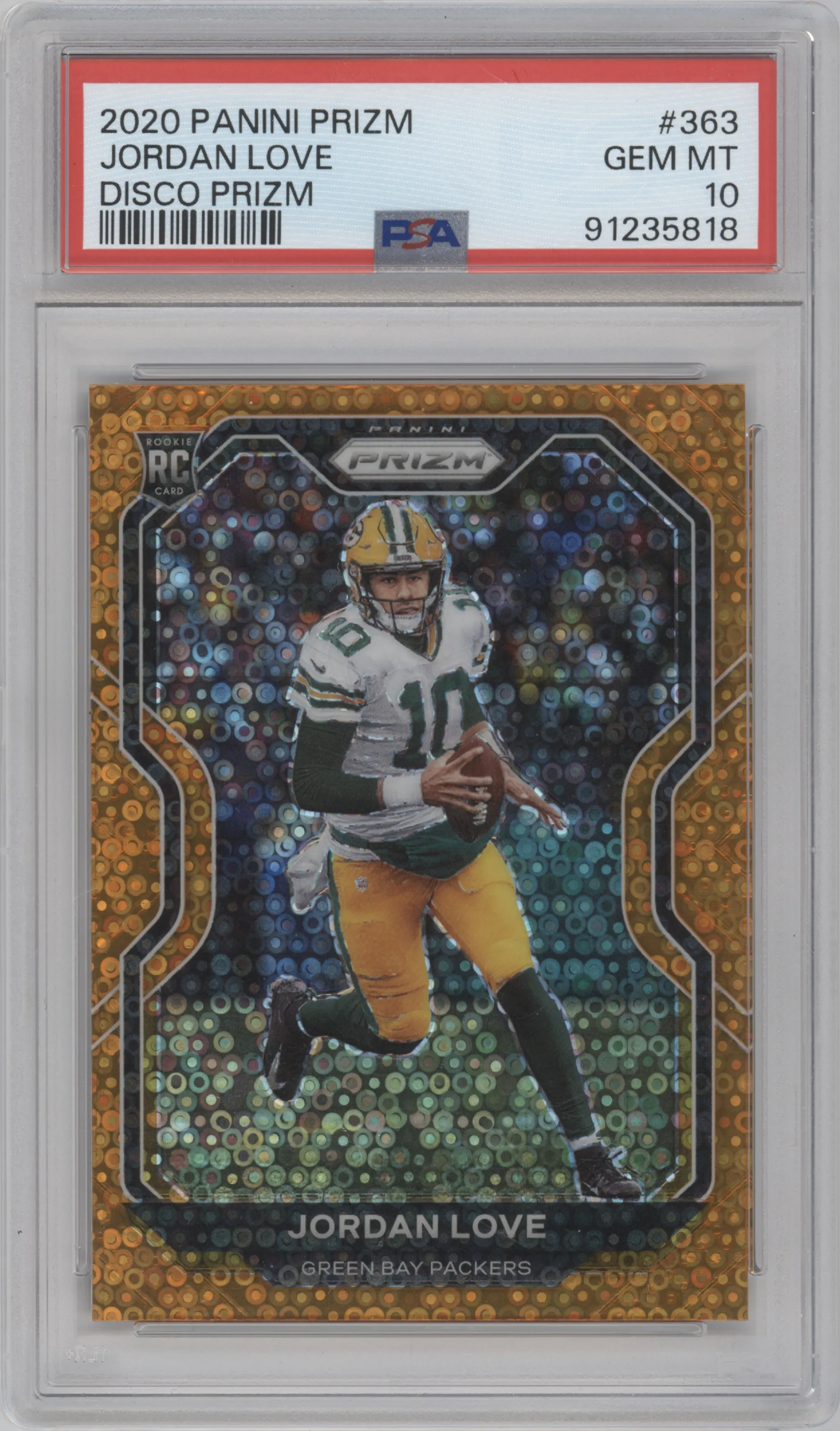 2020 Panini Prizm Jordan Love Disco PSA 10