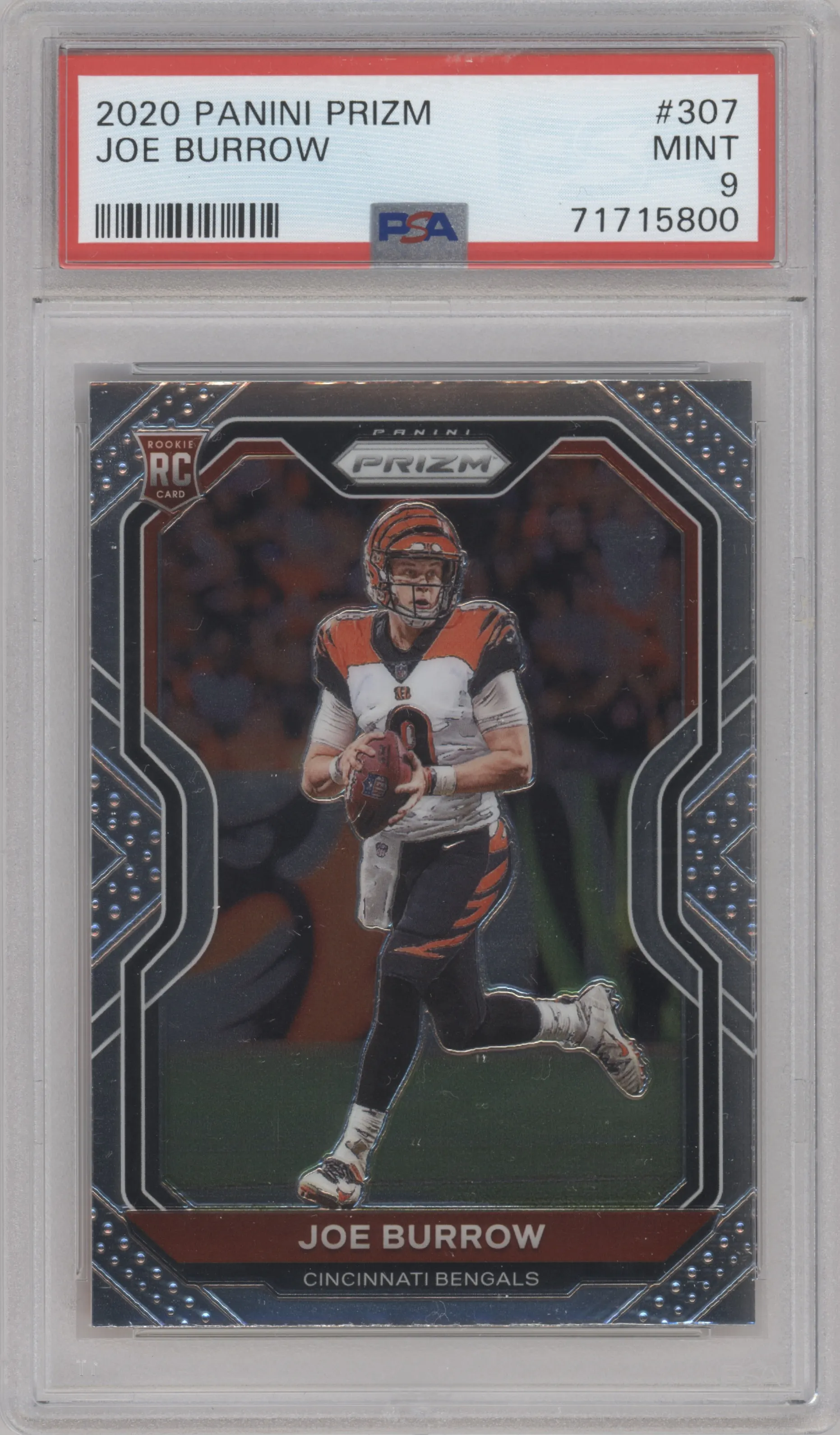 2020 Panini Prizm Joe Burrow #307 PSA 9