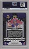 J.J. McCarthy from the 2024 Panini Mosaic set featuring a Mosaic parallel graded by PSA and given an overall grade of 10.