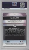 Elly De La Cruz from the 2022 Bowman’s Best   set featuring a Mini-Diamond Refractor parallel graded by PSA and given an overall grade of 10.