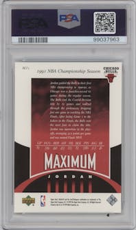 Michael Jordan from the 1999-00 Upper Deck HoloGrFX set graded by PSA and given an overall grade of 7.