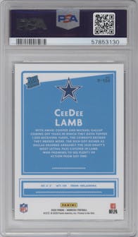 CeeDee Lamb from the 2020 Panini Donruss set graded by PSA and given an overall grade of 10.