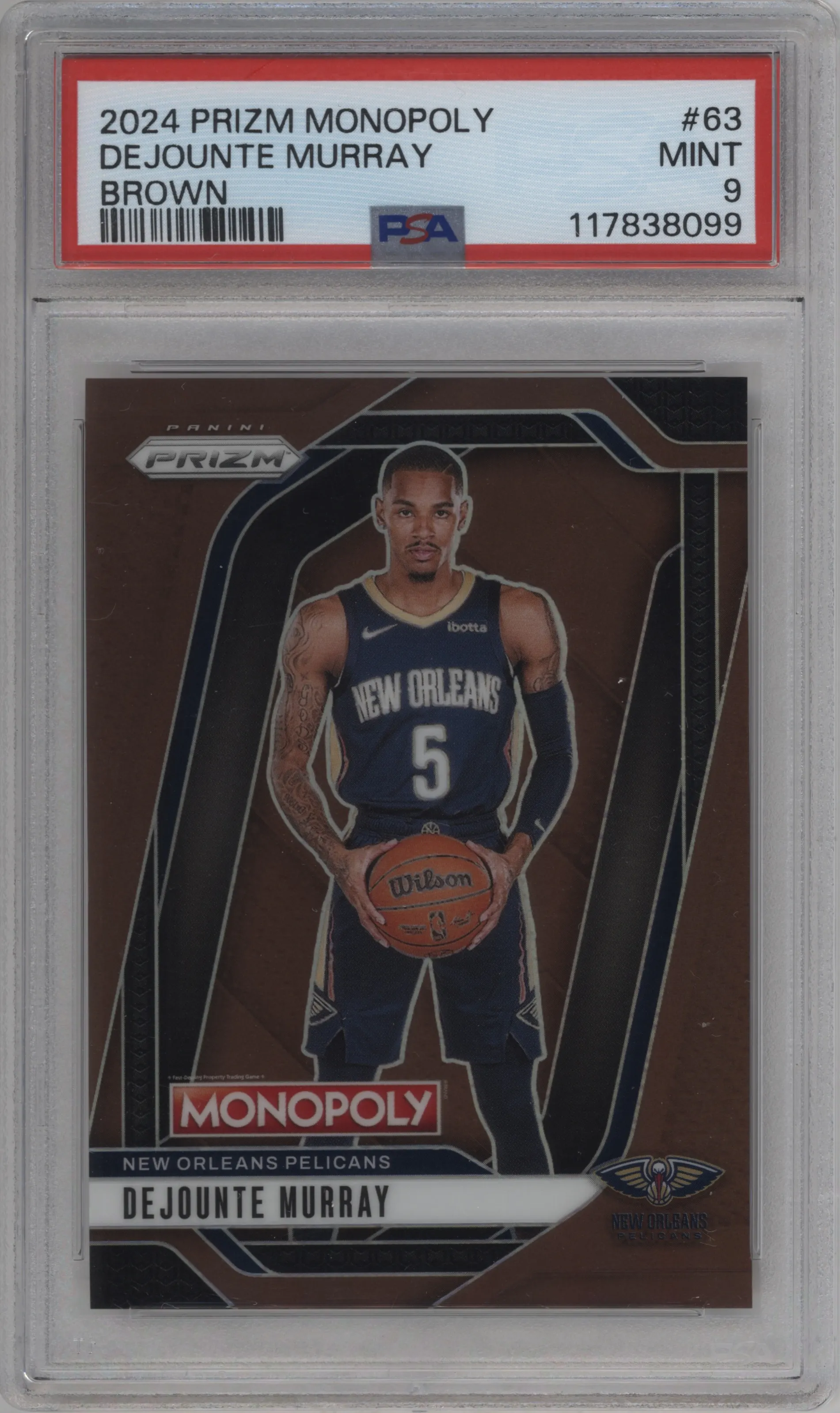 2024 Panini Prizm Monopoly Dejounte Murray Brown Prizm PSA 9
