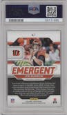 Joe Burrow from the 2020 Panini Prizm set graded by PSA and given an overall grade of 9.