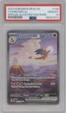 Charizard ex from the 2023 Pokemon SV set graded by PSA and given an overall grade of 10.