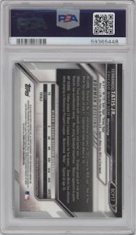 Fernando Tatis Jr. from the 2016 Bowman set graded by PSA and given an overall grade of 10.
