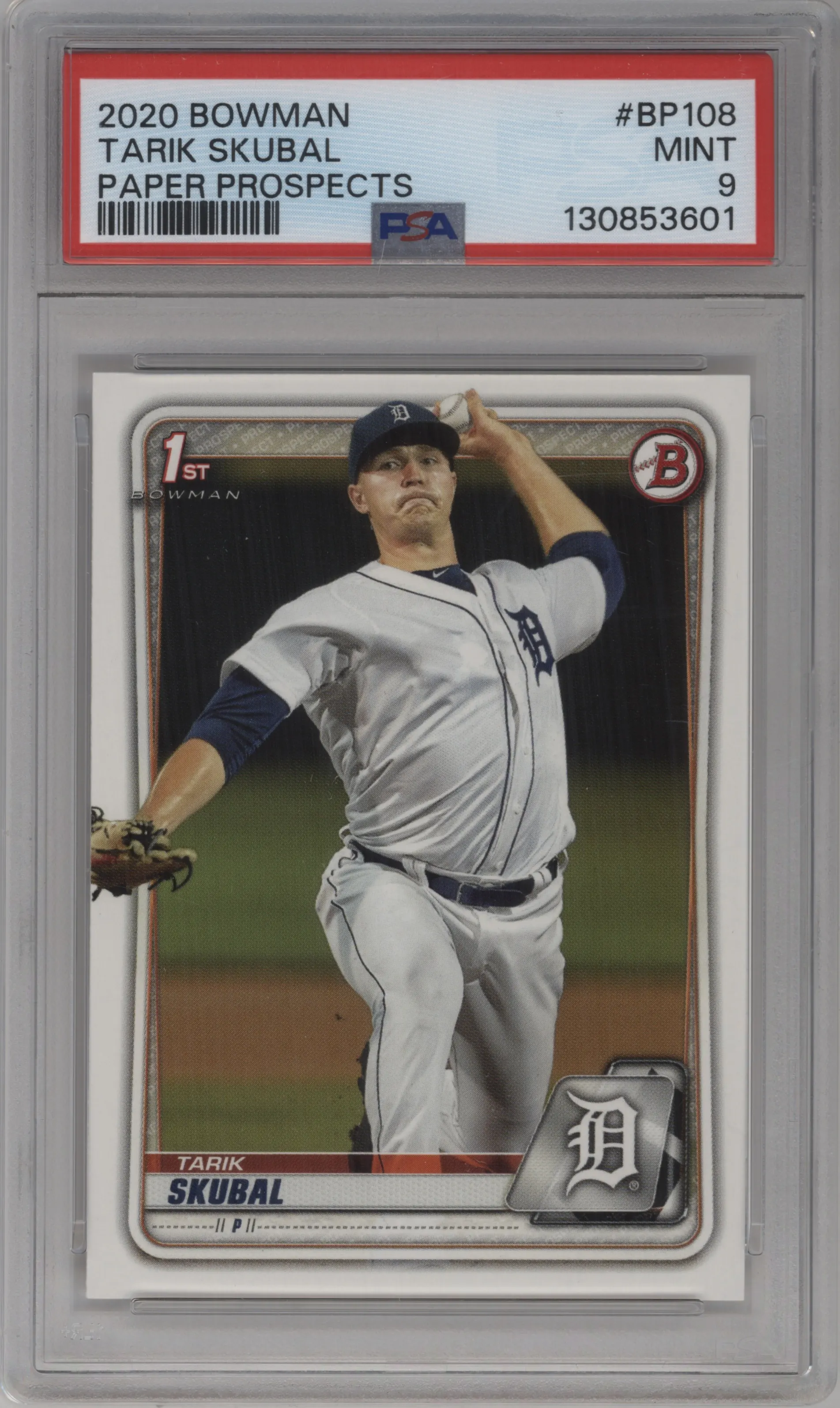 2020 Bowman Prospect Tarik Skubal PSA 9
