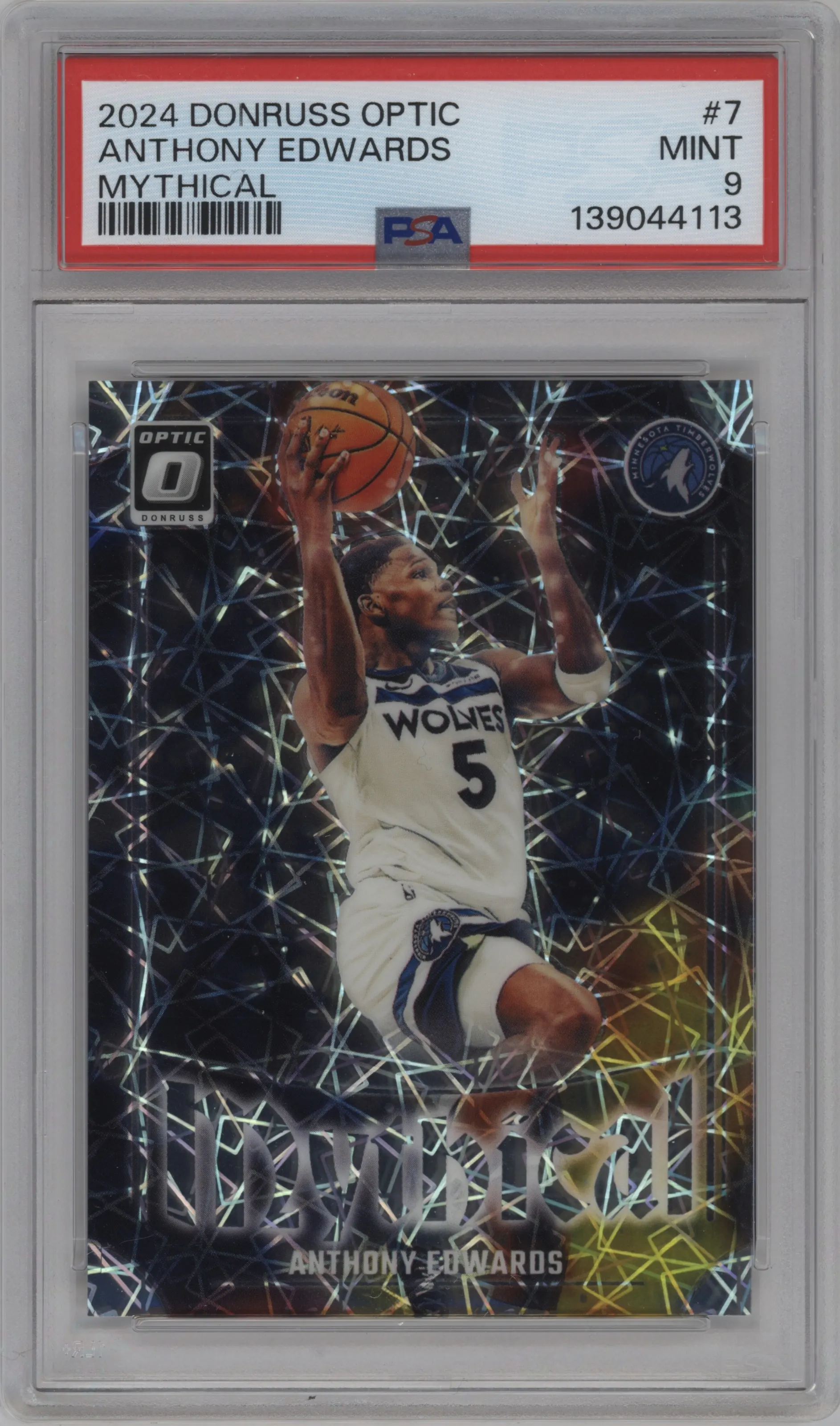 2024 Donruss Optic Mythical Anthony Edwards #7 PSA 9