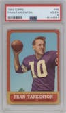 Fran Tarkenton from the 1963 Topps set graded by PSA and given an overall grade of 4.