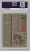Roger Maris from the 1959 Topps set featuring a Gray Back parallel graded by PSA and given an overall grade of 3.5.