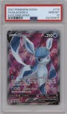 Glaceon V from the 2021 Pokemon SWSH set graded by PSA and given an overall grade of 10.