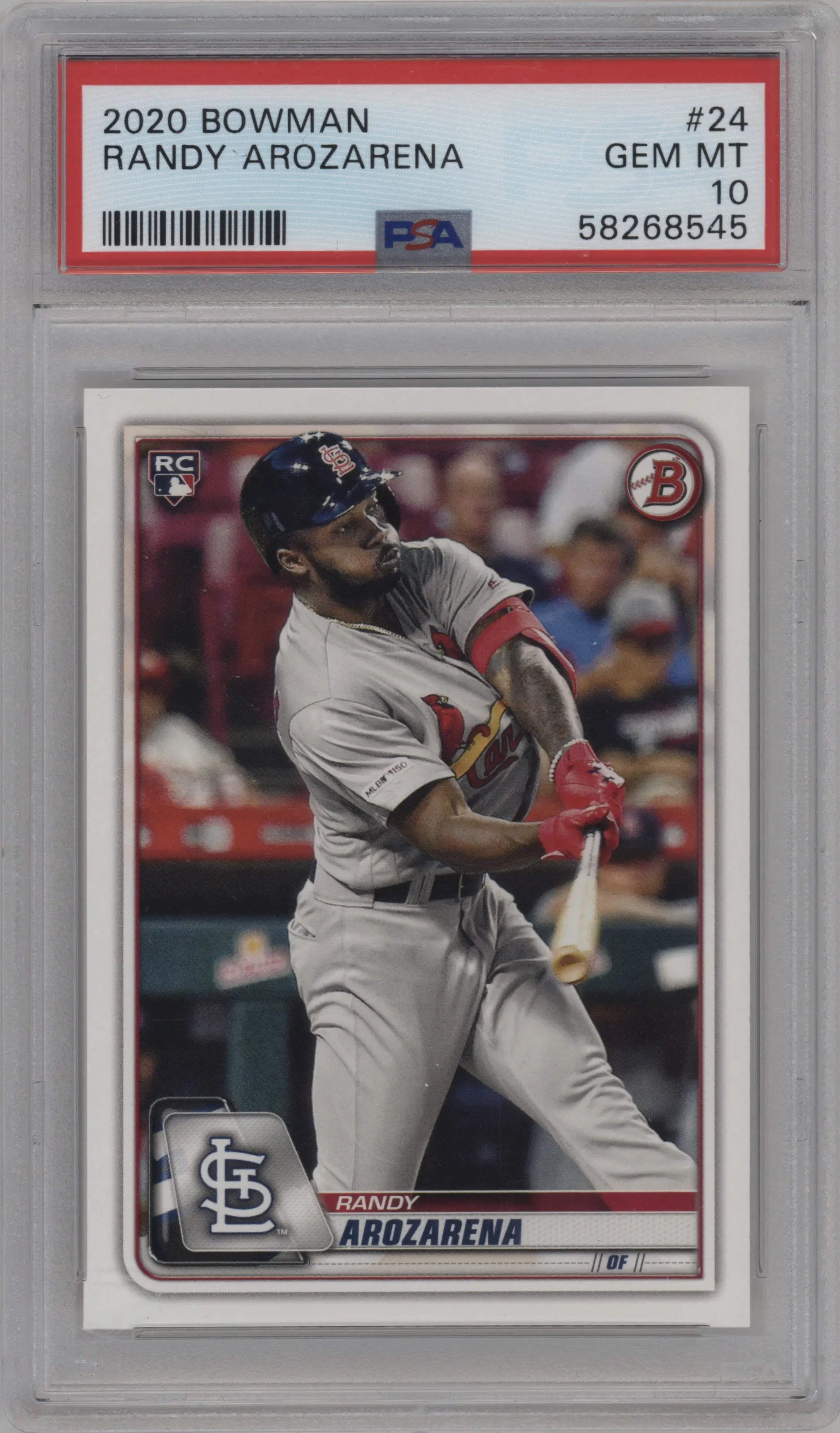 2020 Bowman Randy Arozarena PSA 10