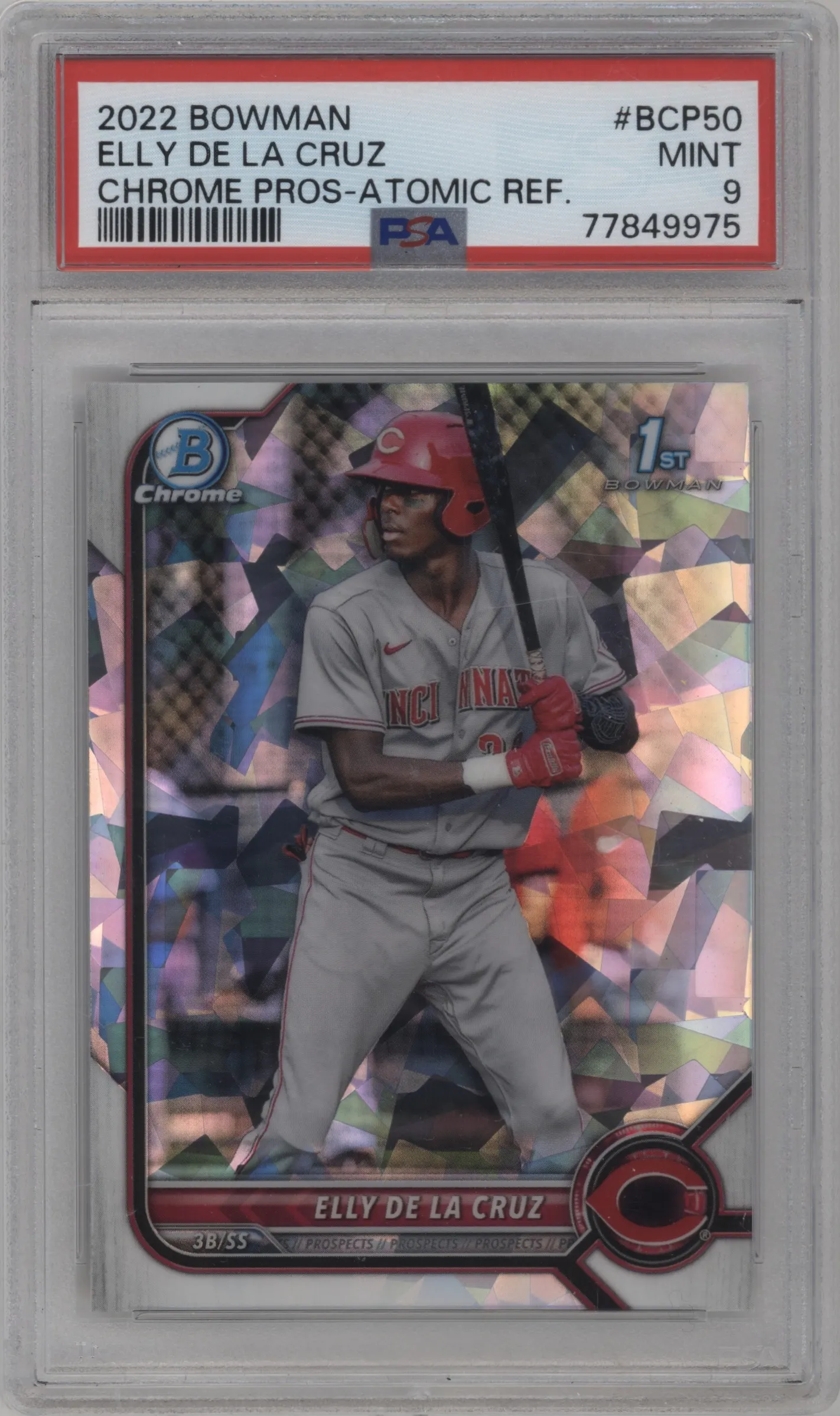 2022 Bowman Chr.Pros. Elly De La Cruz Atomic Refractor PSA 9