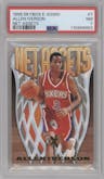 Allen Iverson from the 1996-97 Skybox E-X2000 set graded by PSA and given an overall grade of 7.