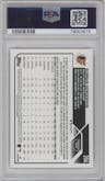 Gunnar Henderson from the 2023 Topps Series 1 set featuring a Royal Blue parallel graded by PSA and given an overall grade of 9.