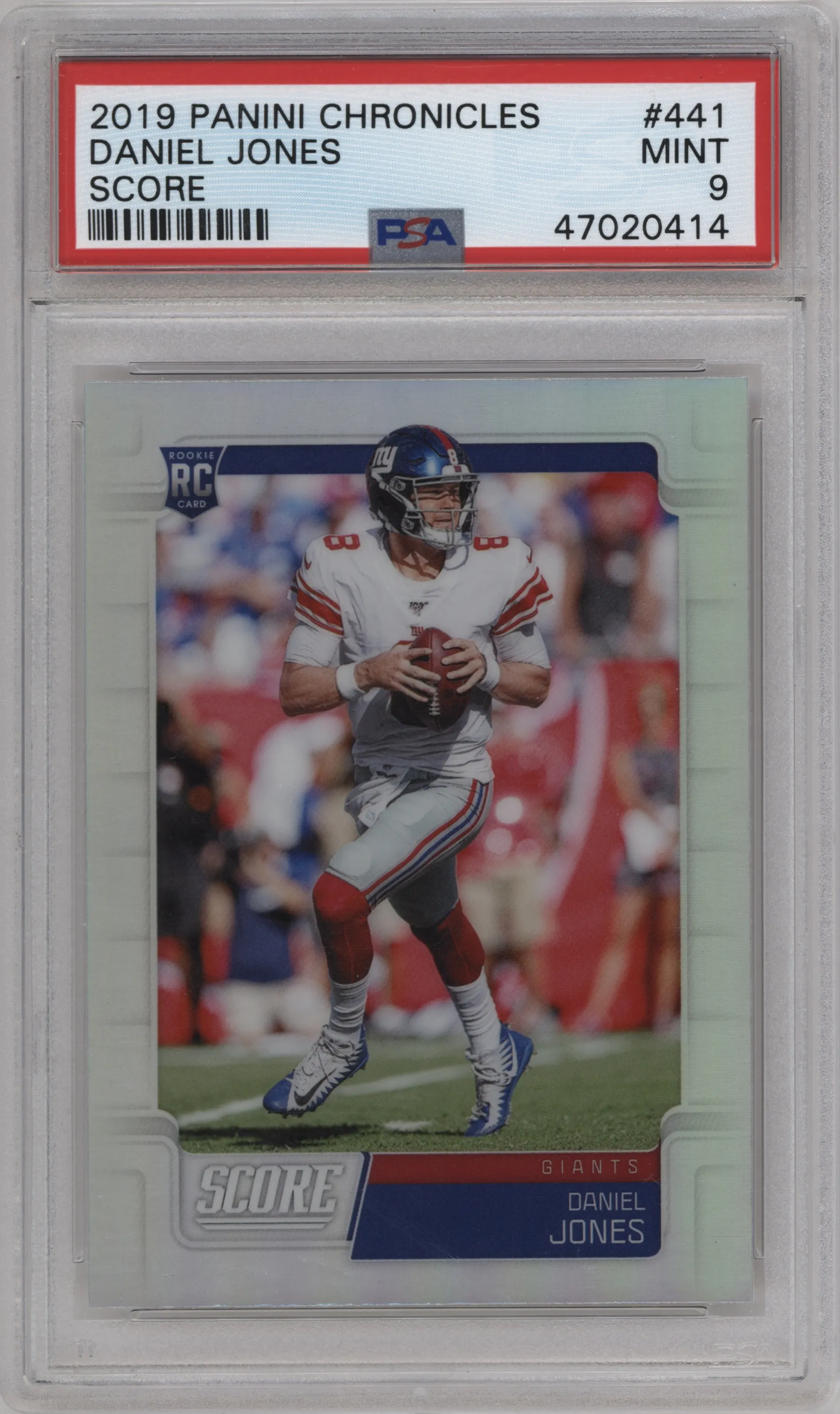 2019 Panini Chronicles Score Daniel Jones PSA 9