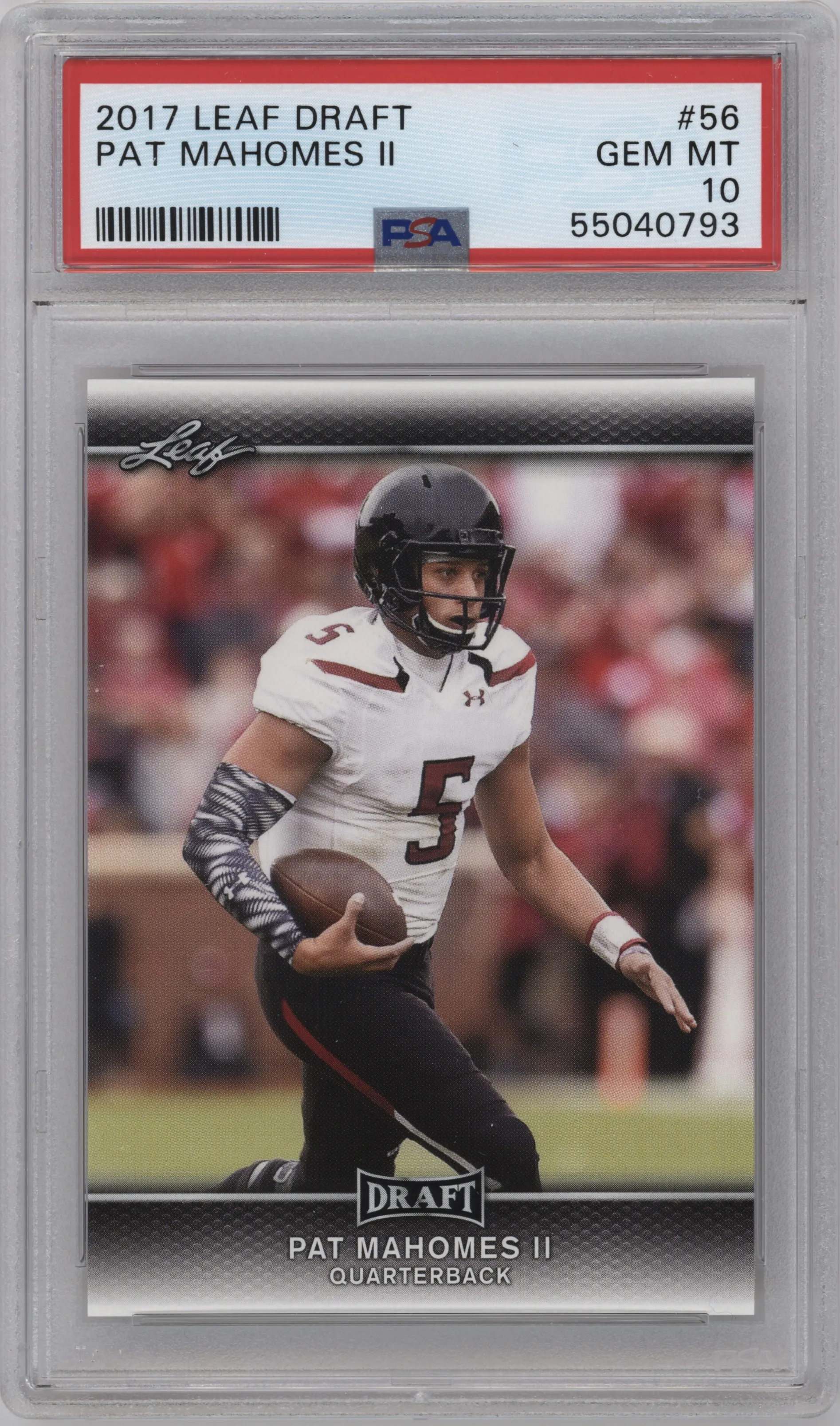 2017 Leaf Draft Pat Mahomes II #56 PSA 10