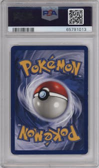 Charizard from the 1999 Pokemon set graded by PSA and given an overall grade of 7.