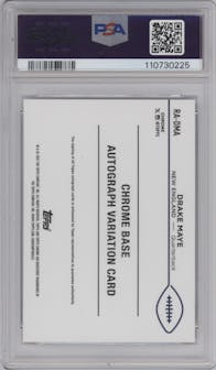 Drake Maye from the 2024 Topps Chrome set graded by PSA and given an overall grade of 9.