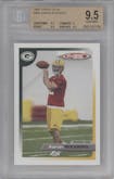 Aaron Rodgers from the 2005 Topps Total set graded by Beckett and given an overall grade of 9.5.