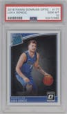Luka Doncic from the 2018-19 Panini Donruss Optic set graded by PSA and given an overall grade of 10.