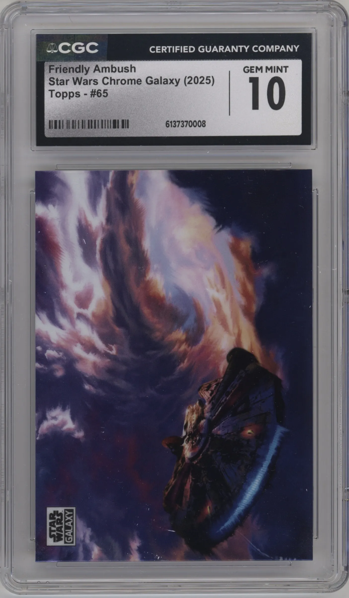 2025 Topps Chrome Star Wars Galaxy Friendly Ambush #65 CGC 10