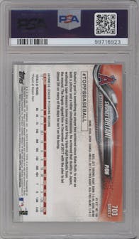 Shohei Ohtani from the 2018 Topps Series 2 set graded by PSA and given an overall grade of 10.