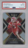 Xavier Worthy from the 2023 Panini Select set graded by PSA and given an overall grade of 8.